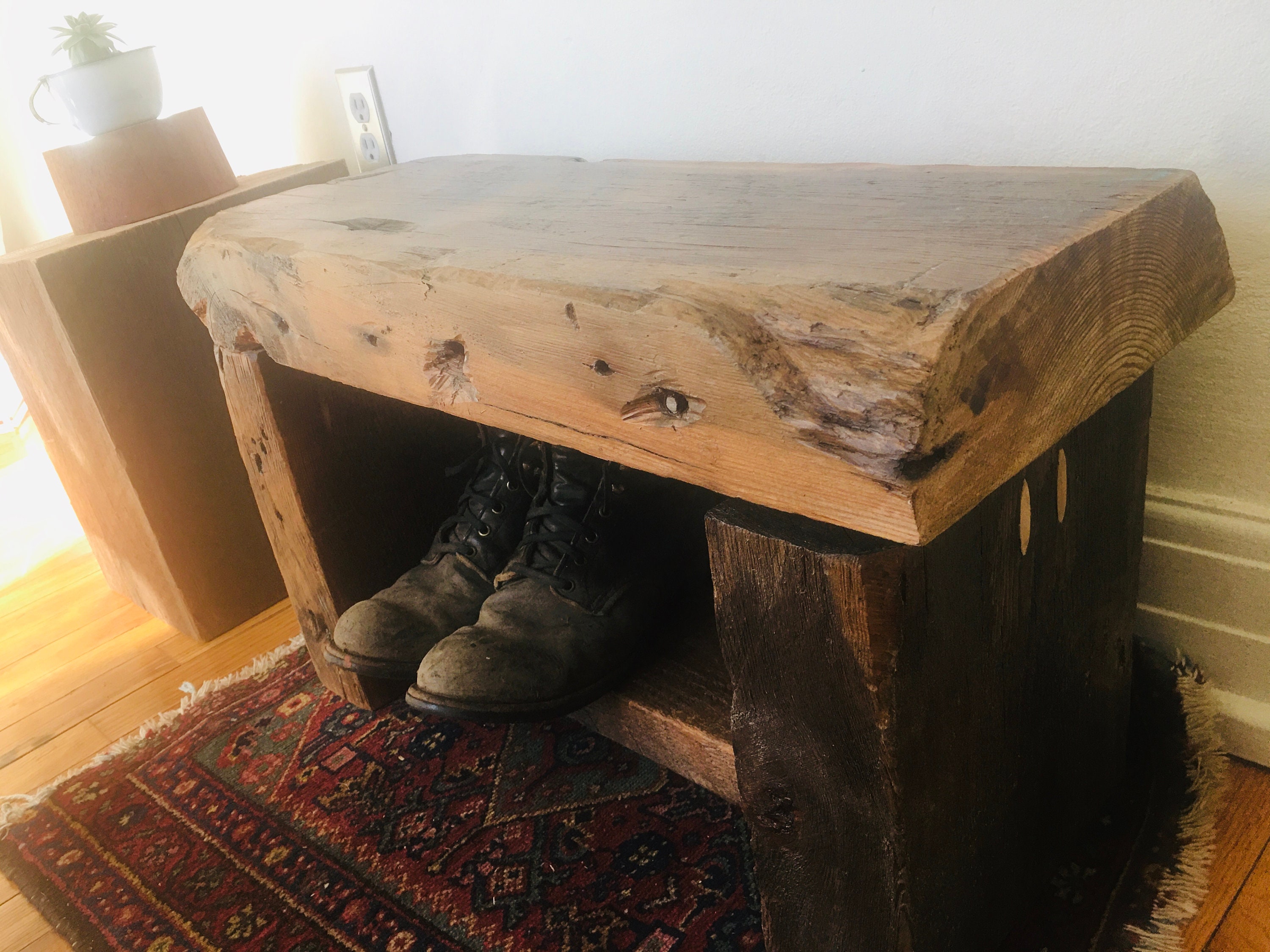 SMALL RUSTIC BENCH 1700 Reclaimed Primitive Historic Furniture Etsy