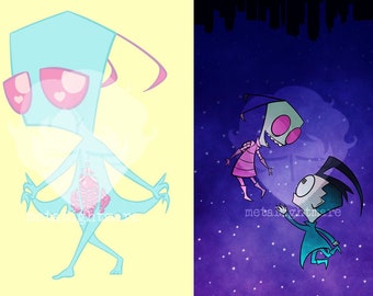 Invader Zim (2 Digital Prints)