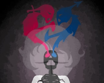 Split Person Horror (Digital Print)