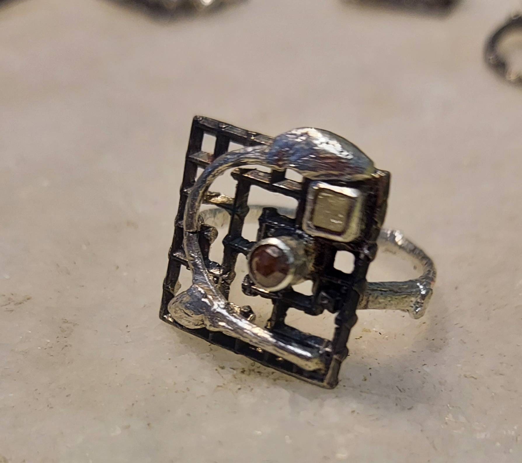 Modern Filigree MODIGREE Chocolate Rose Cut Diamond and Raw Cube ...