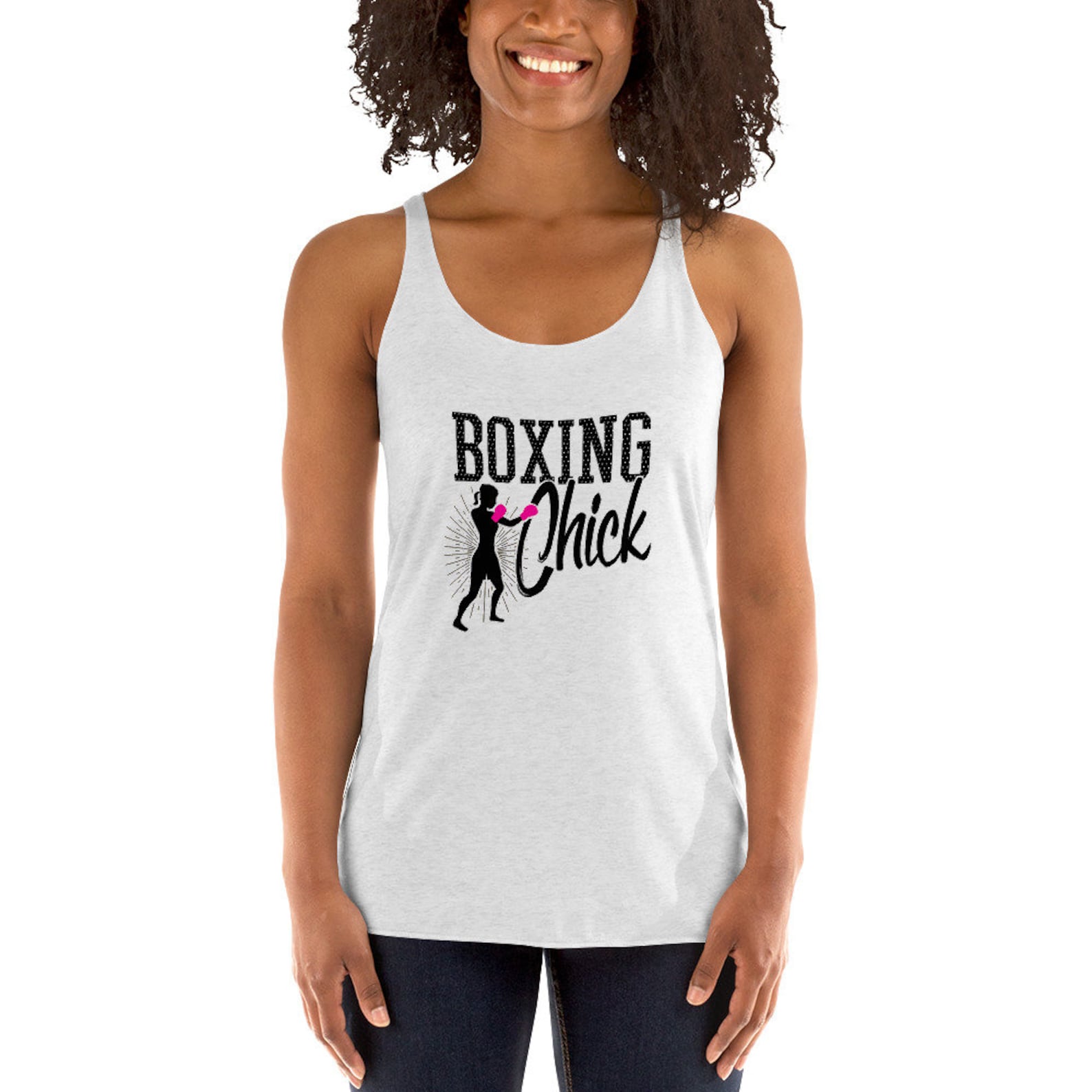 Boxing Tank Top For Her Boxing Chick Woman TankTop Boxer Etsy