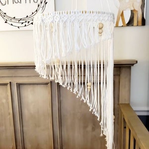 Macrame baby nursery mobile