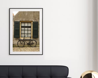 Dutch bicycle, Bike, Netherlands, Vintage Poster, Street Scene, Bicycle Wall Art, Home Decor