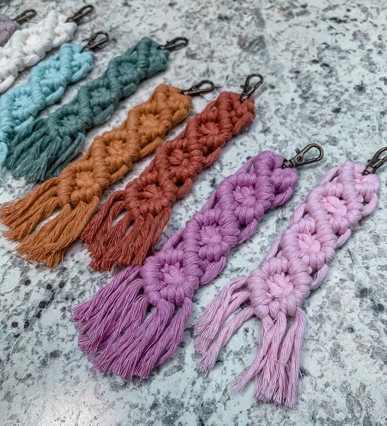 Macramé Keychain/ Keychain/ Macrame/ Car Accessories/ Mini Etsy