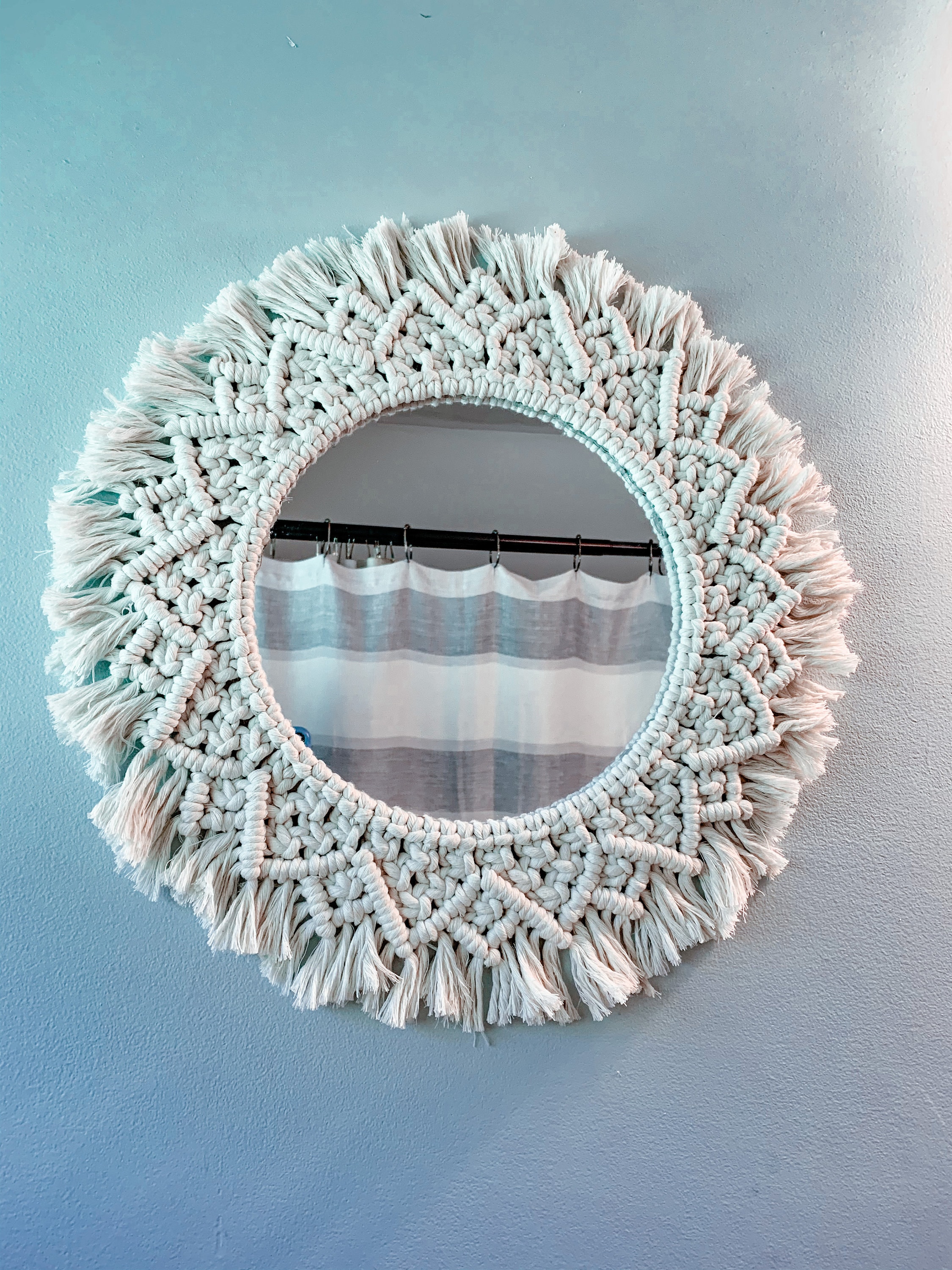 Macrame Mirror/ Wall Art/ Wall Decor/ Macramé Hanging/ Macramé Etsy