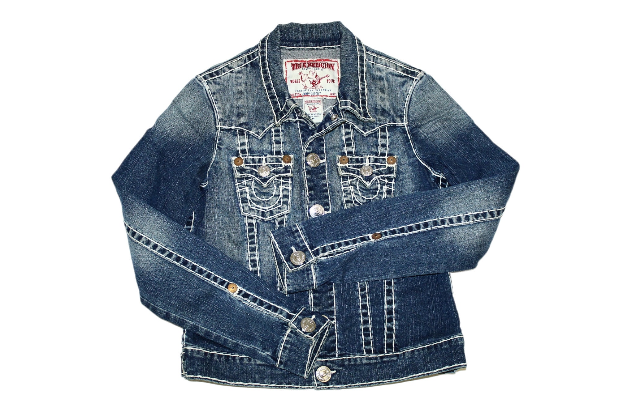 トゥルーレリジョン　JIMMY SUPER T・Gジャン・（美品） TRUE RELIGION JIMMY SUPER-T デニム ジャケット S