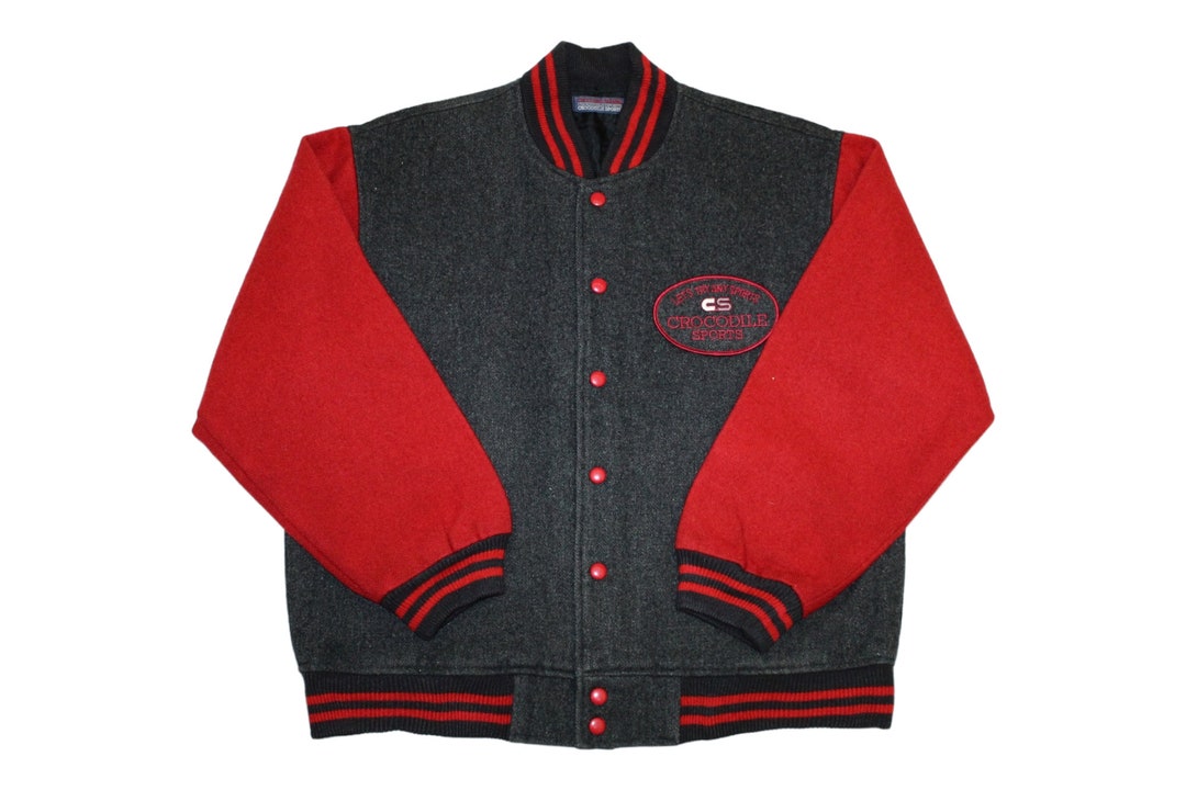 Buy Vintage Crocodile Sports Wool Varsity Jacket Small Sportswear