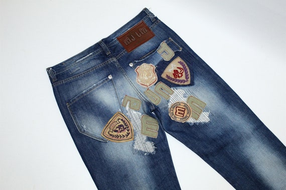 Rare Mamuut Japanese Denim Patchwork Distressed Jeans | Etsy Australia