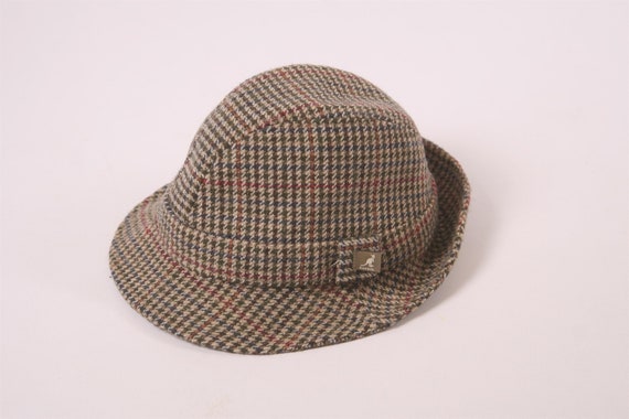 Kangol Casual Plaid Check Tartan Vintage Wool Hat