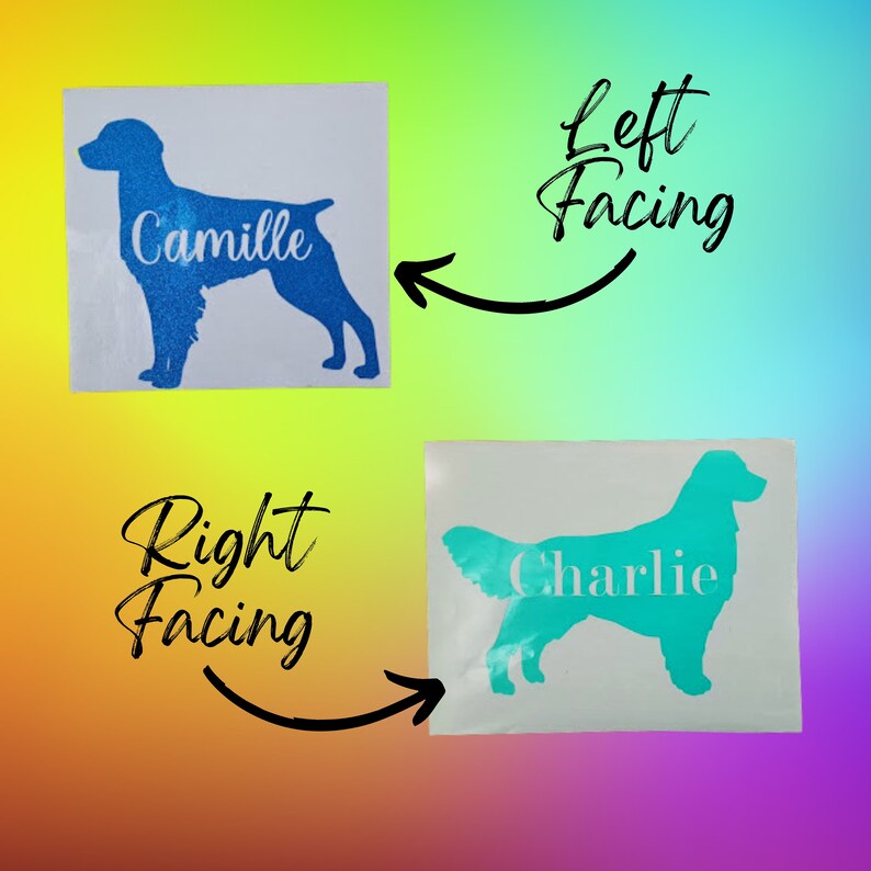 Custom Personalized Dog Breed Decals, Decal for Cars, Laptop, Water