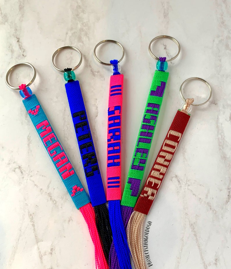 Name Keychains Personalized Custom Friendship Keychains Etsy