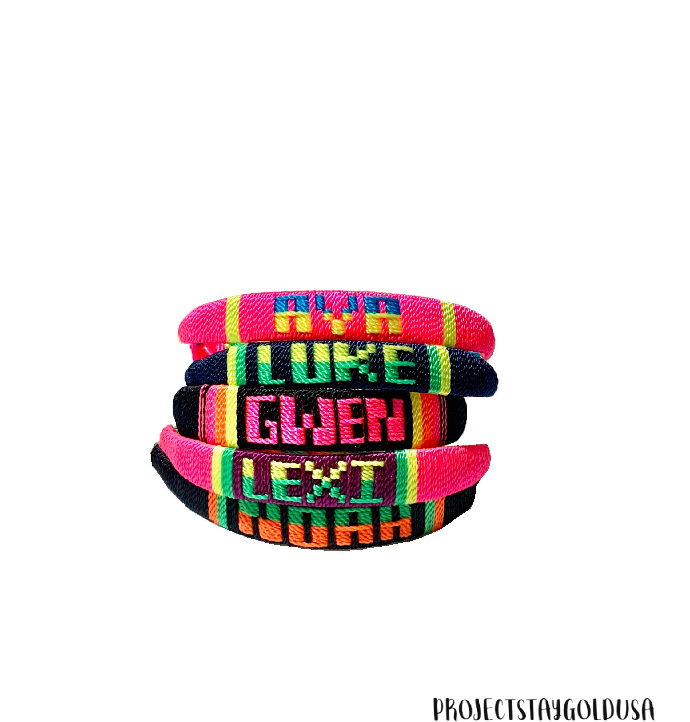 Friendship bracelets with names online sale