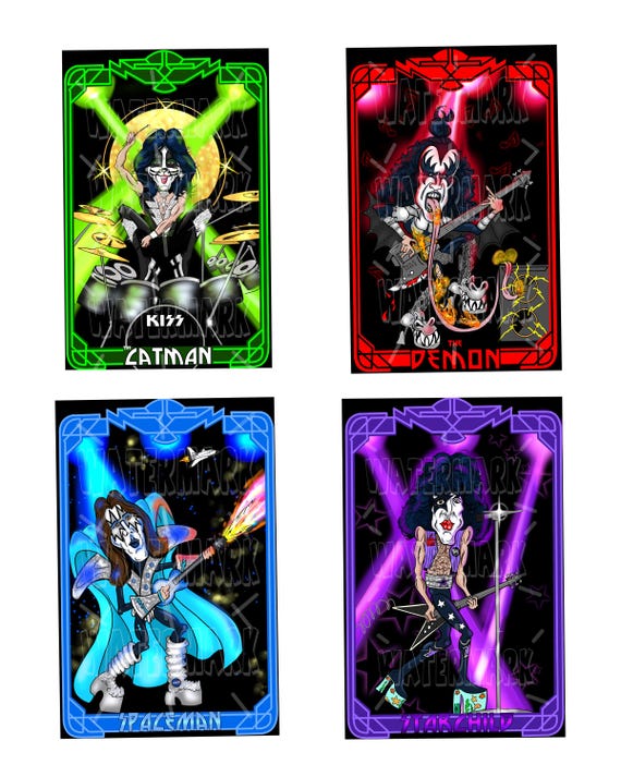 Band Members of Kiss- Starchild, Spaceman, the Catman and the