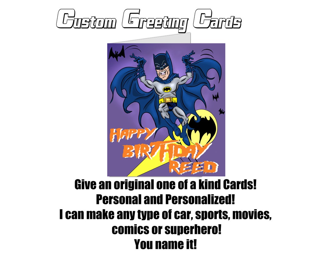 Custom Superhero Birthday Card: Personalized Greeting Card - Etsy