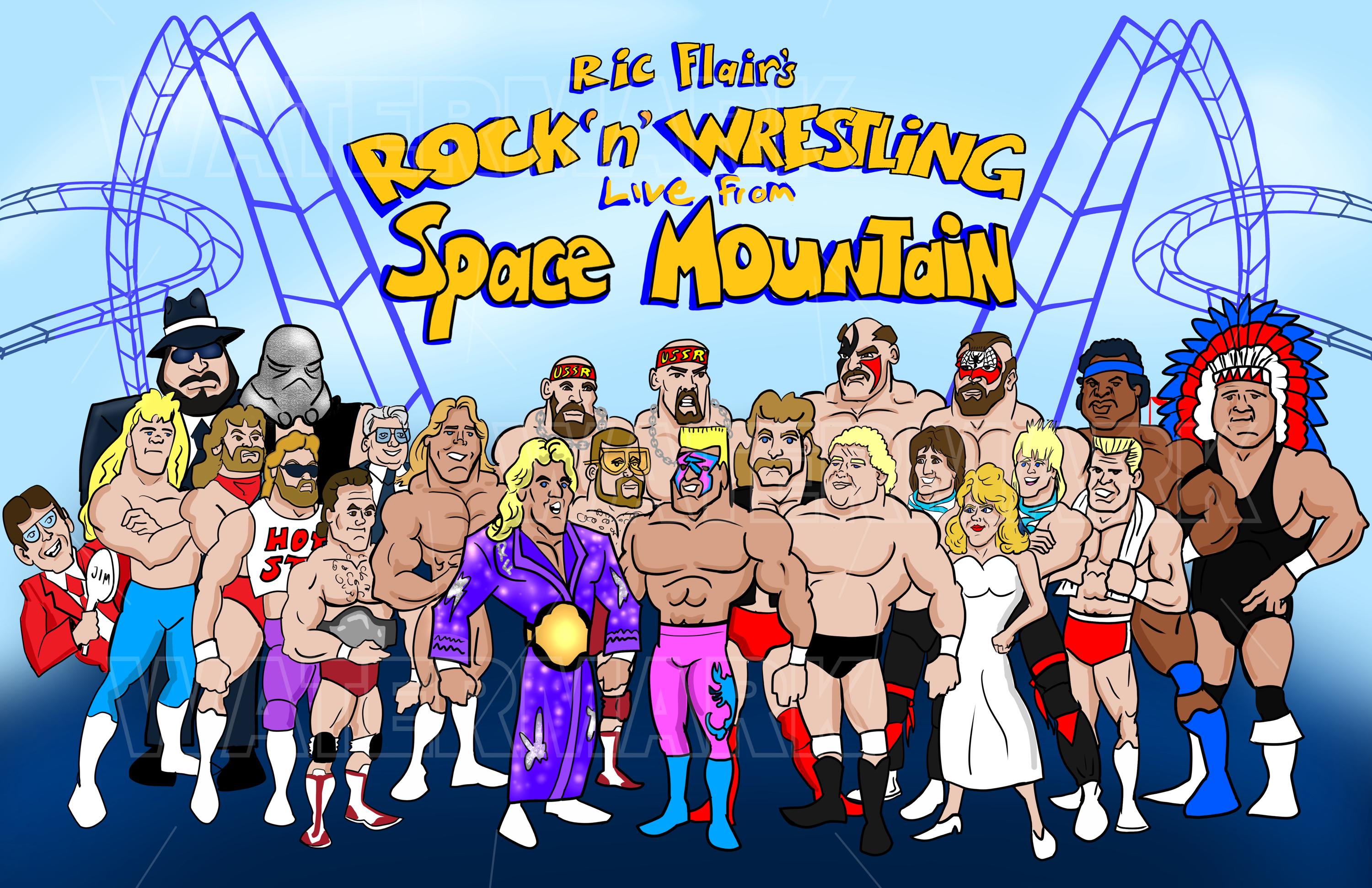 Ric Flair's Rock 'N Wrestling Original Cartoon 11 X 17 Poster