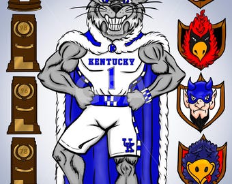 Hail to the King of Basketball- Kentucky Wildcats Original 11 x 17 Print