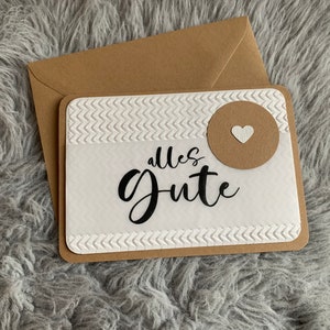 Carte de félicitations "tout le meilleur", patron tricot, format B5