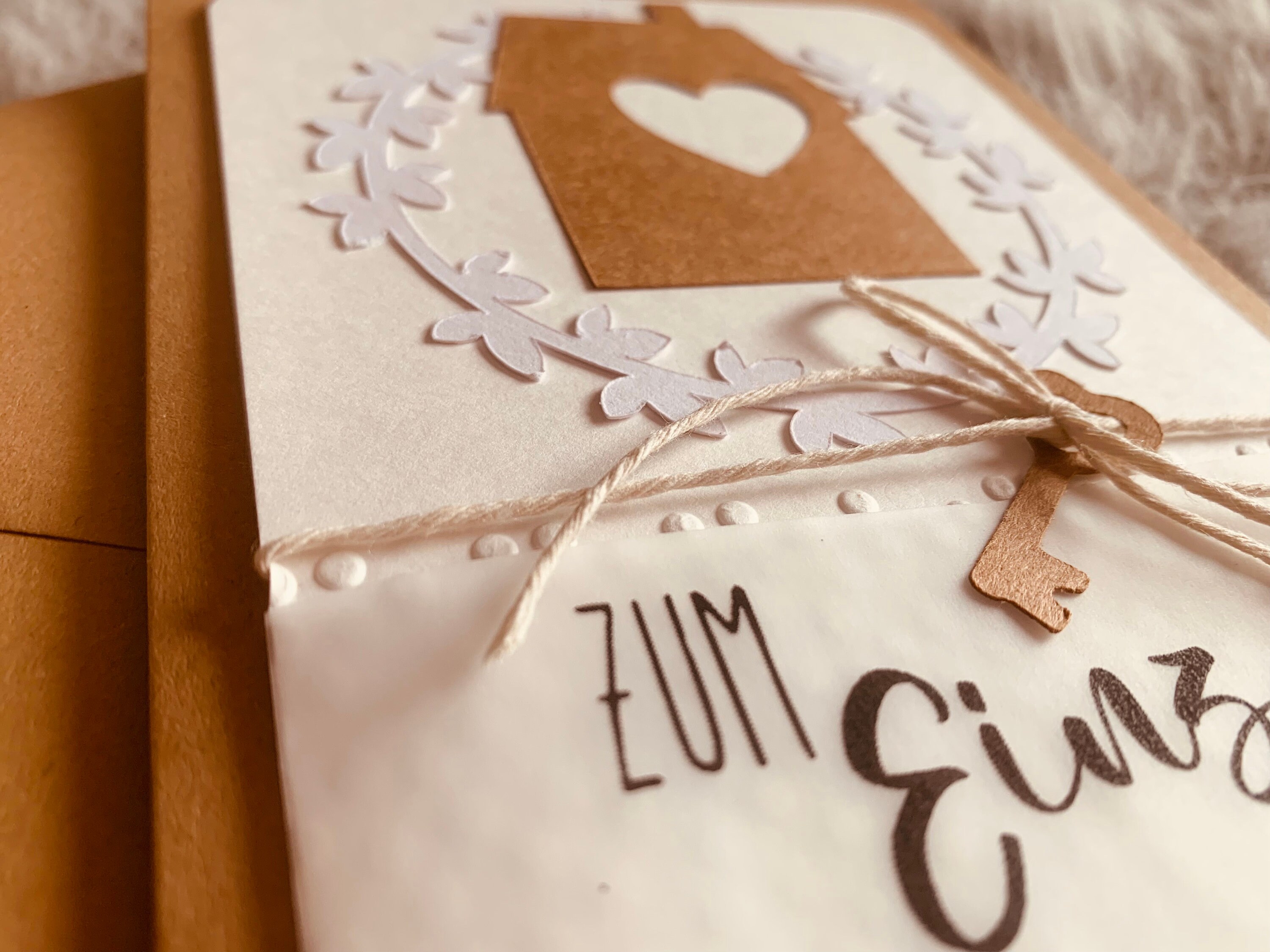 Karte zum Einzug, Motiv Haus und Schlüssel, Format B6 - Etsy.de