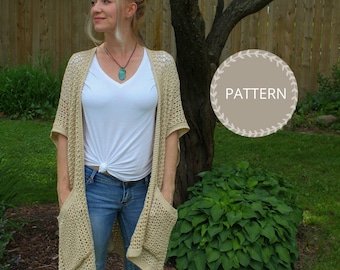 Crochet Pattern | Magnolia Summer Cardigan | Easy Crochet Poncho