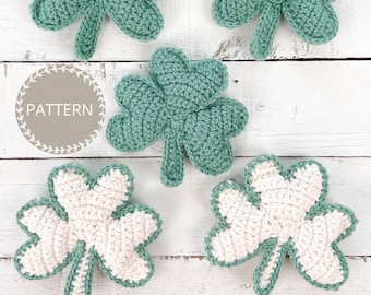 Shamrock Garland | Crochet Pattern | St. Patrick's Day Crochet Shamrocks