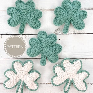 Shamrock Garland Crochet Pattern St. Patrick's Day Crochet Shamrocks image 1