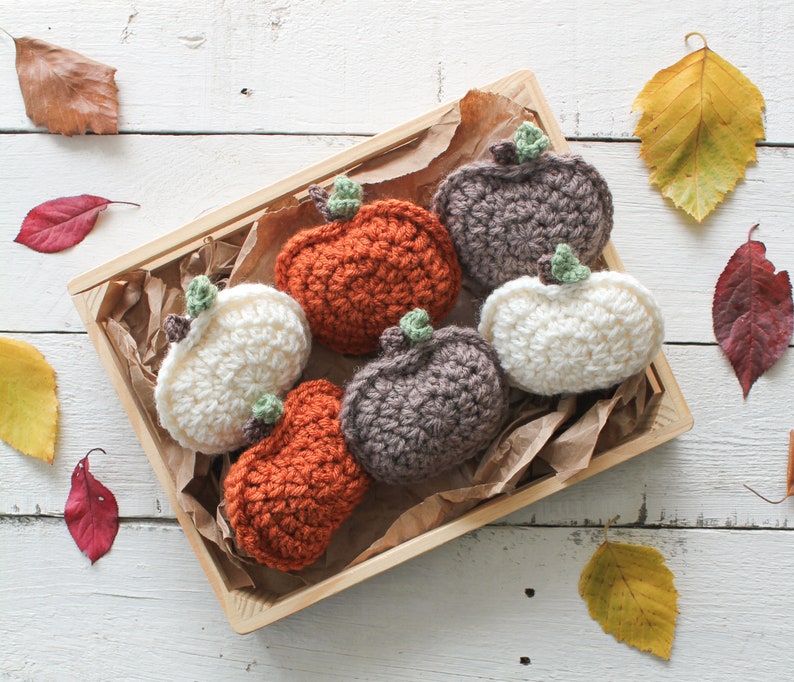 Crochet Pumpkin Pattern, Crochet Pumpkin Garland, Rustic Crochet Pumpkin, Fall Crochet Pattern, Crochet Pumpkin Decor, Thanksgiving Decor image 4