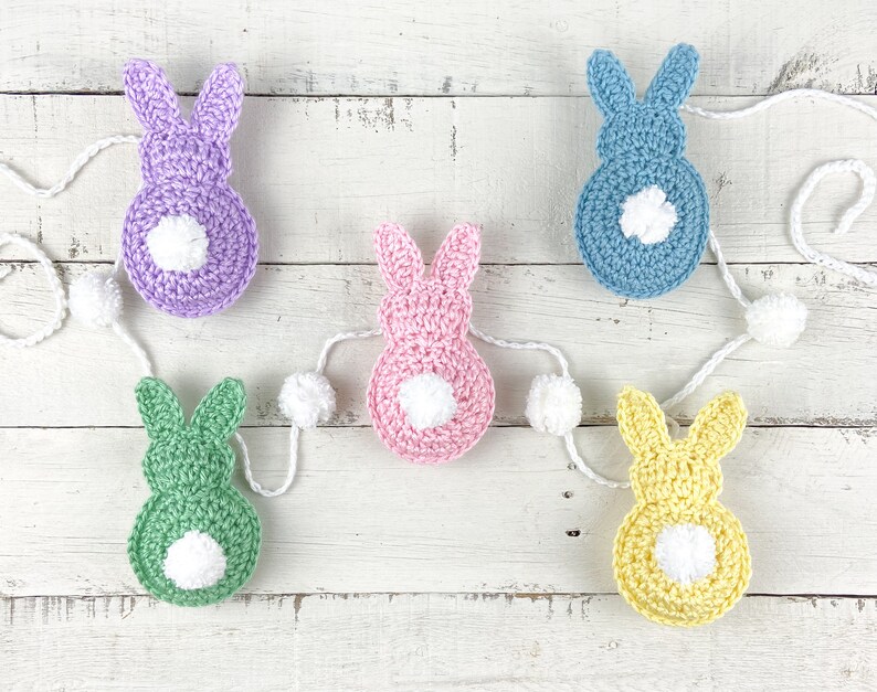 Pattern Bundle, Easter Garland Crochet Pattern, Crochet Bunting Pattern, Easter Eggs Decor, Easter Bunny, Easter Basket Gift zdjęcie 8