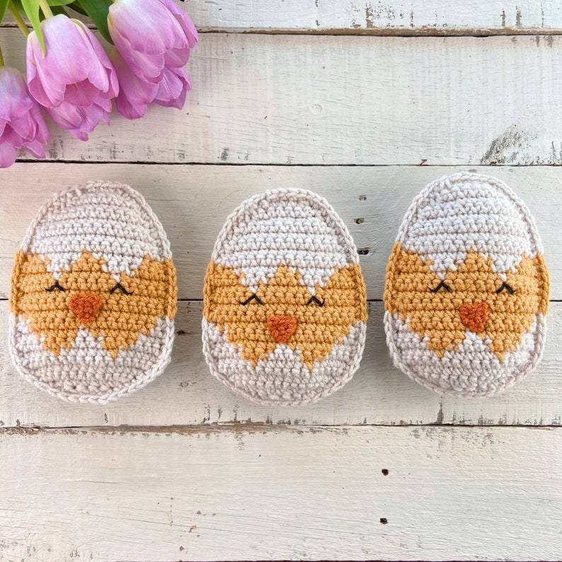 Easter Chick Crochet Pattern, Crochet Garland Pattern, Easter Eggs Decor, Easter Wreath Accessories, Crochet Chick, Easter Basket Gift image 6