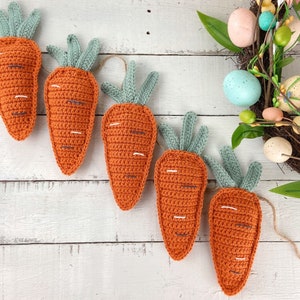 Crochet Pattern Crochet Carrot Easter Garland Crochet Easter Bunting Crochet Easter Decor image 6