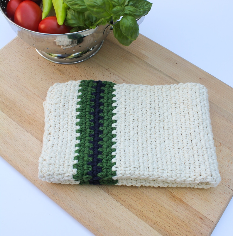 Crochet Kitchen Towel Pattern Easy Crochet Kitchen Towel Etsy