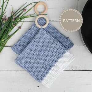 Crochet Pattern | Black Bean Dyed Pot Holders | Crocheted Hot Pad Pattern