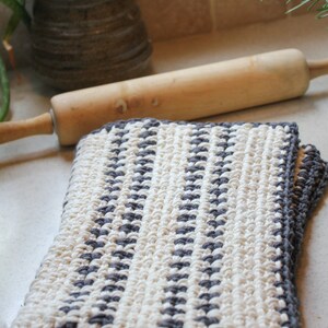 Crochet Pattern | Modern Farmhouse Dish Towel | Crochet Kitchen Towel ...