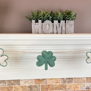 Shamrock Garland Crochet Pattern St. Patrick's Day Crochet Shamrocks image 3