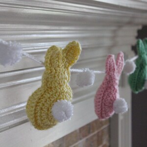 Crochet Pattern Crochet Easter Bunny Toy Easy Crochet Bunny Garland image 6