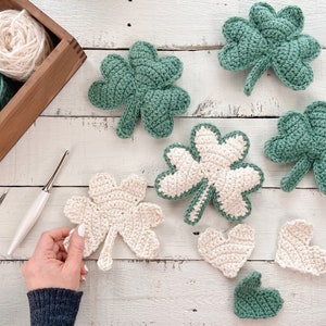 Shamrock Garland Crochet Pattern St. Patrick's Day Crochet Shamrocks image 4