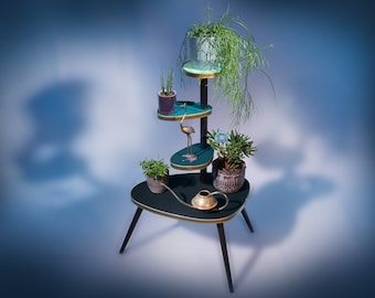 Bloemenstandaard / bloemenbank Midnight Jungle – jaren 60 design