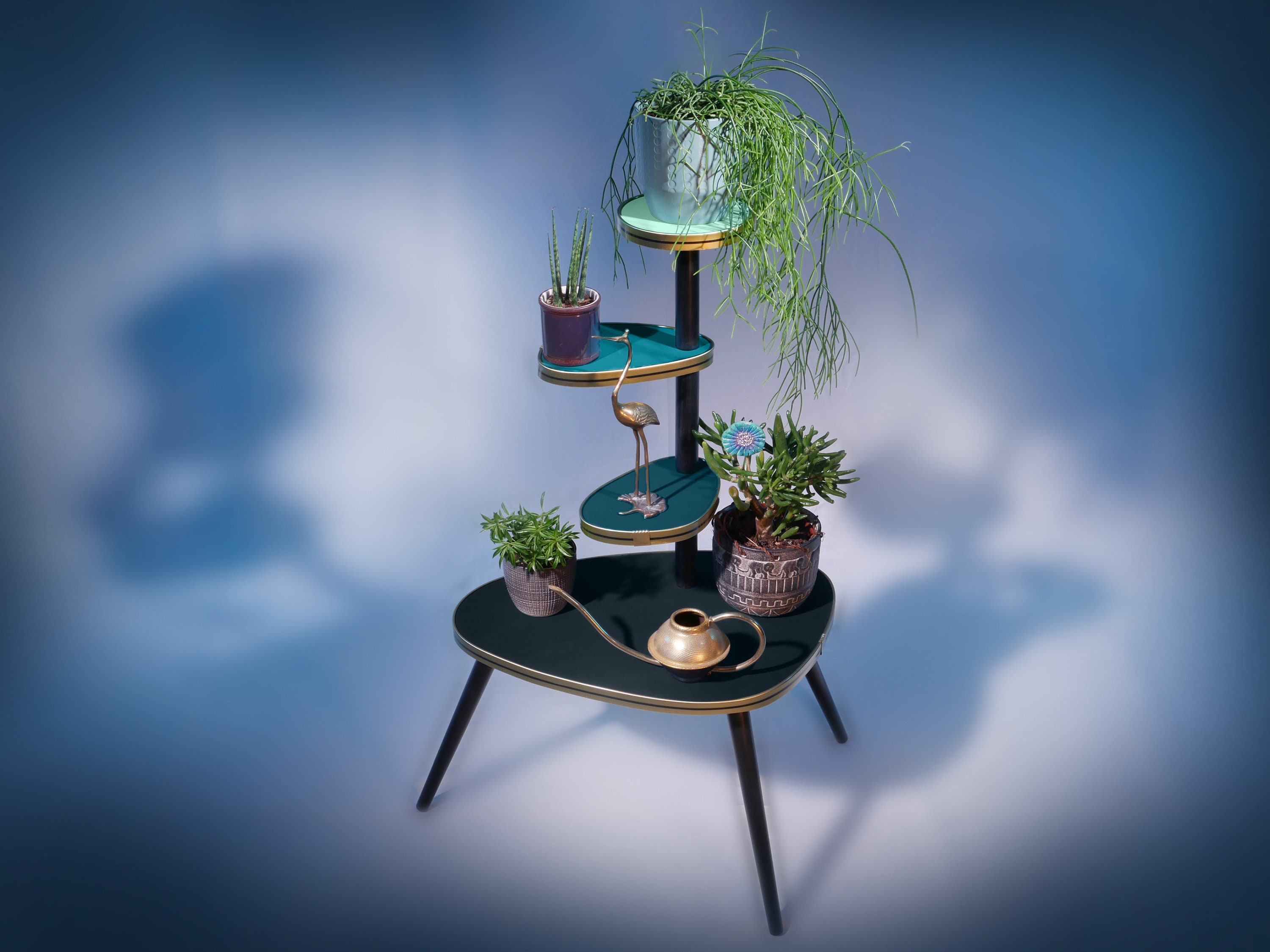 Blumenbank aus glas