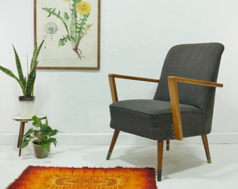 Fauteuil vintage, chaise avec accoudoirs, années 60, Allemagne