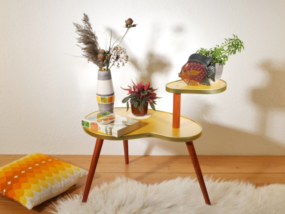 Vintage Blumentisch in verschiedenen Farben – Design 60er Jahre