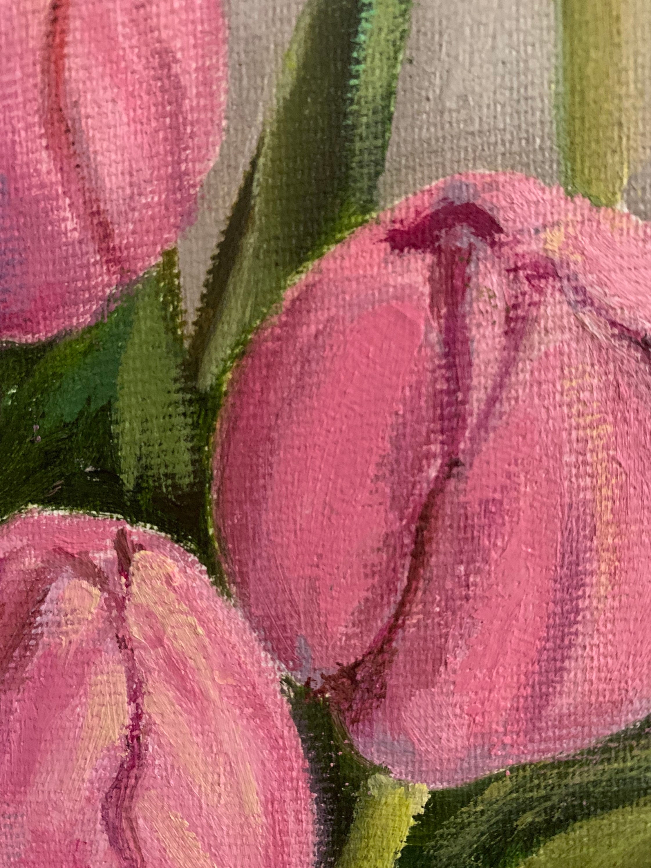 Original Tulip Oil Painting on Canvas, Floral Still Life (16x20) - Etsy