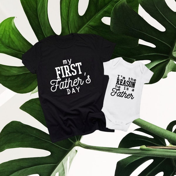 Our First Father's Day Shirts, Matching Daddy And Me Shirt, Custom Father's Day Shirt, 1st Fathers Day Outfit