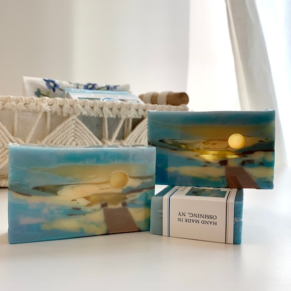 Sunset Pier Melt and Pour Soap, Artisan Soap, Landscape Design Soap, Melt and Pour Designs, Perfect Handcrafted Gift