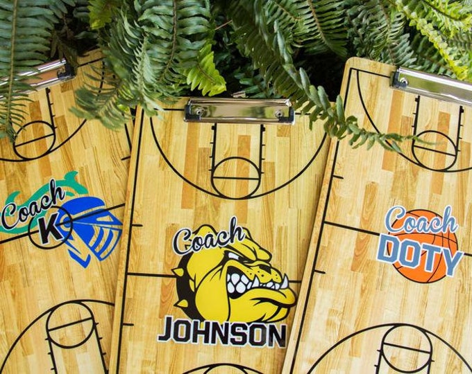 Coaches Gift Idea, Clipboard, Basketball, Coach Gift, Custom Clipboard