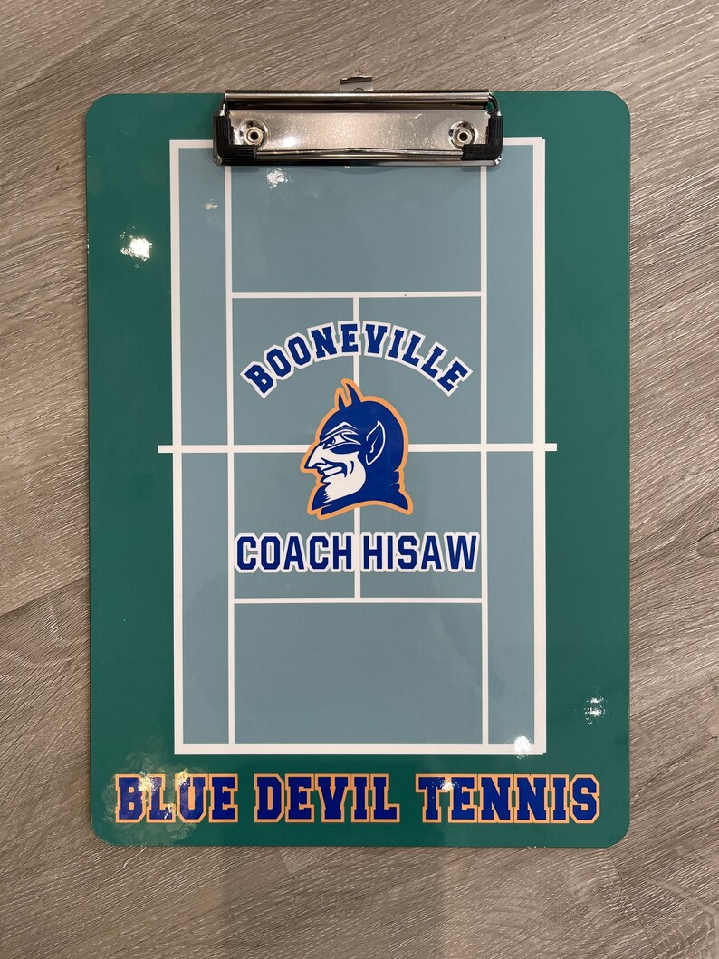 Custom Tennis Coach Clipboard Coaches Gift Idea Clipboard Etsy