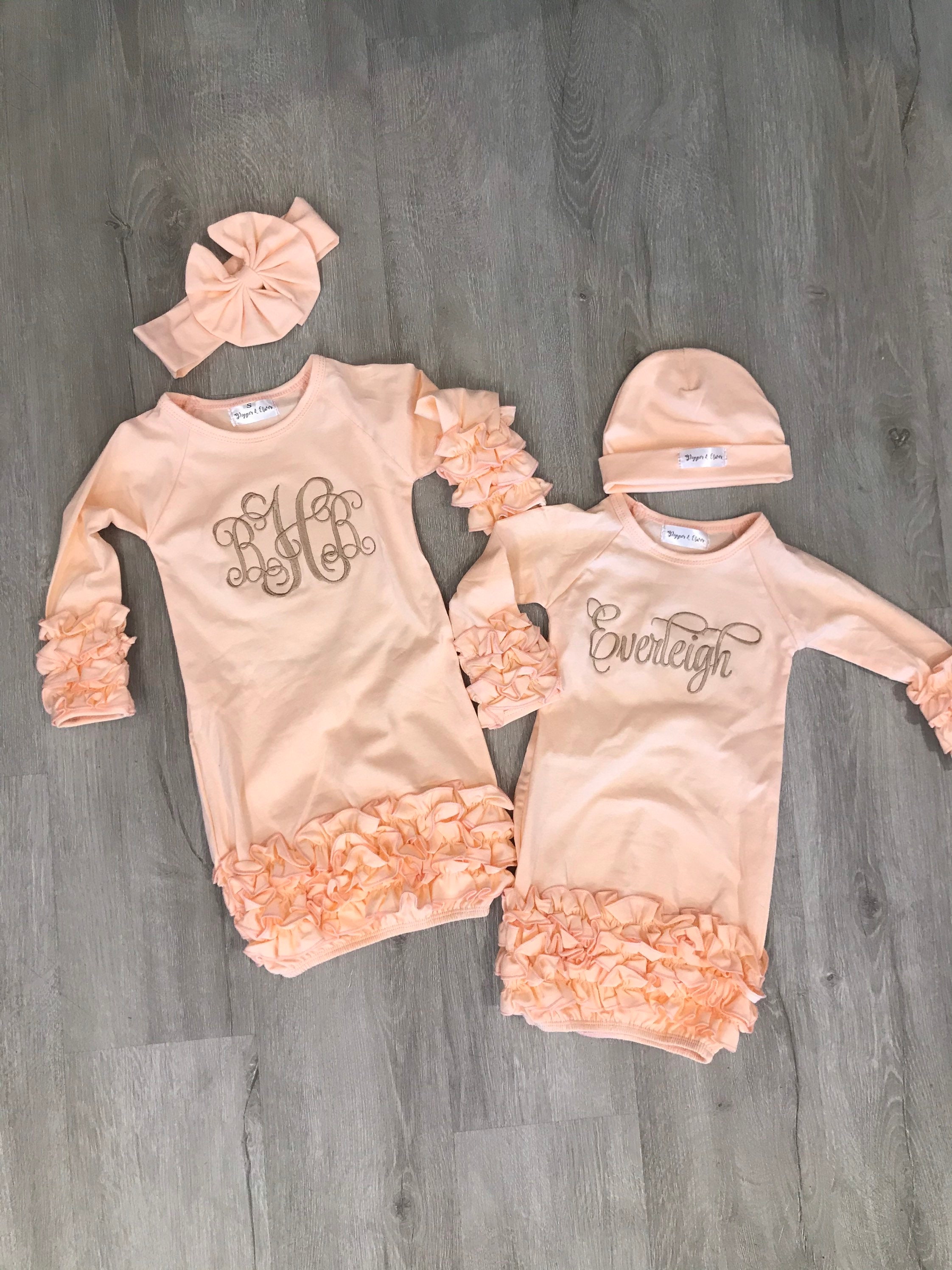 Monogram Baby Gown - Etsy