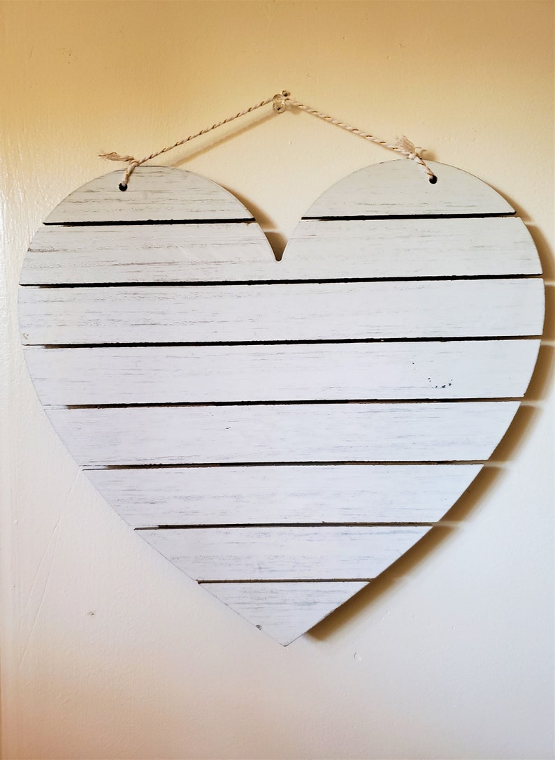 Heart Shaped Wooden Wall Plank Etsy