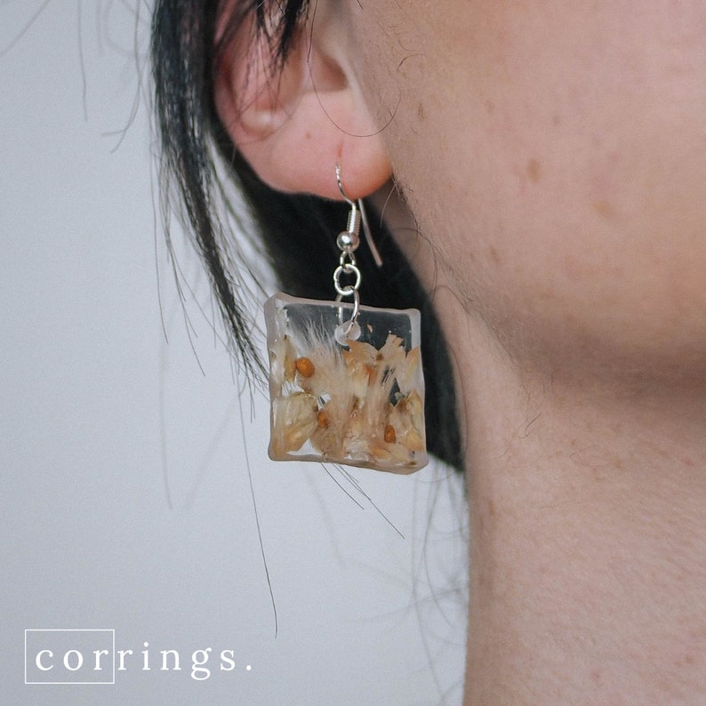 Neutrals ombre resin earrings
