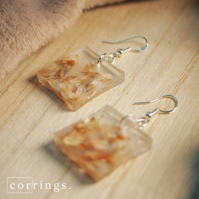 Neutrals ombre resin earrings