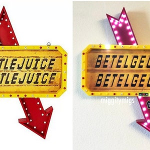 Beetlejuice Marquee Light Up Sign CUSTOM Graphic POSTER ONLY Spirit Halloween image 9