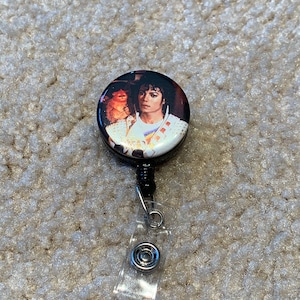 Captain EO w/Fuzzball 1.25&quot; Badge Reel - Michael Jackson, High Quality!